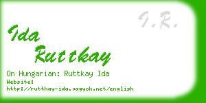 ida ruttkay business card